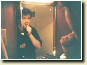 Photo of Terje brushing his teeth